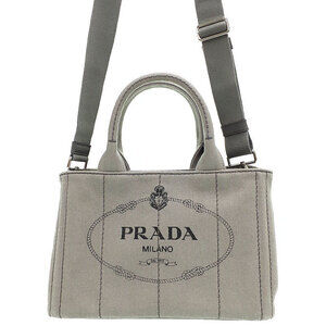 PRADA Canapa Denim Handbag Bag
